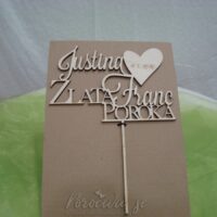 leseni toper za v torto ali šopek