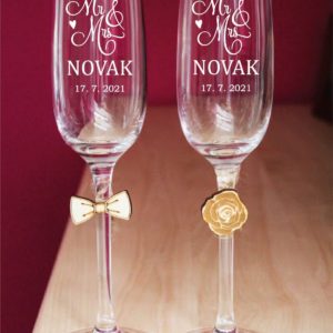 Poročni kozarci Mr&Mrs