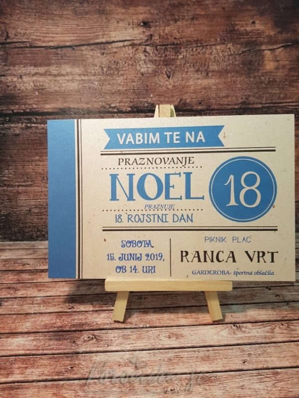 Vabilo za polnoletnost Noel