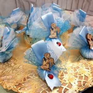 Konfet Leseni angel 2, svetlo moder
