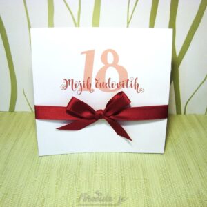 Vabilo za polnoletnost RD 1-18, rdeča