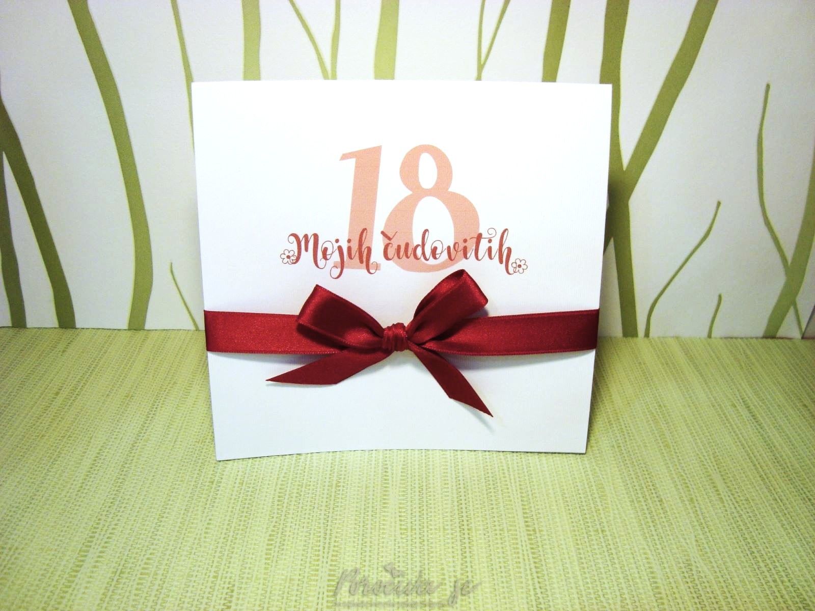 Polnoletnost RD 1-18, rdeča Vabilo za polnoletnost RD 1-18, rdeča