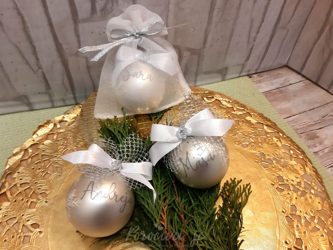 Personalizirane kroglice - srebrne Personalizirane kroglice - srebrne