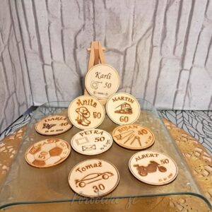 Leseni magneti Okrogli