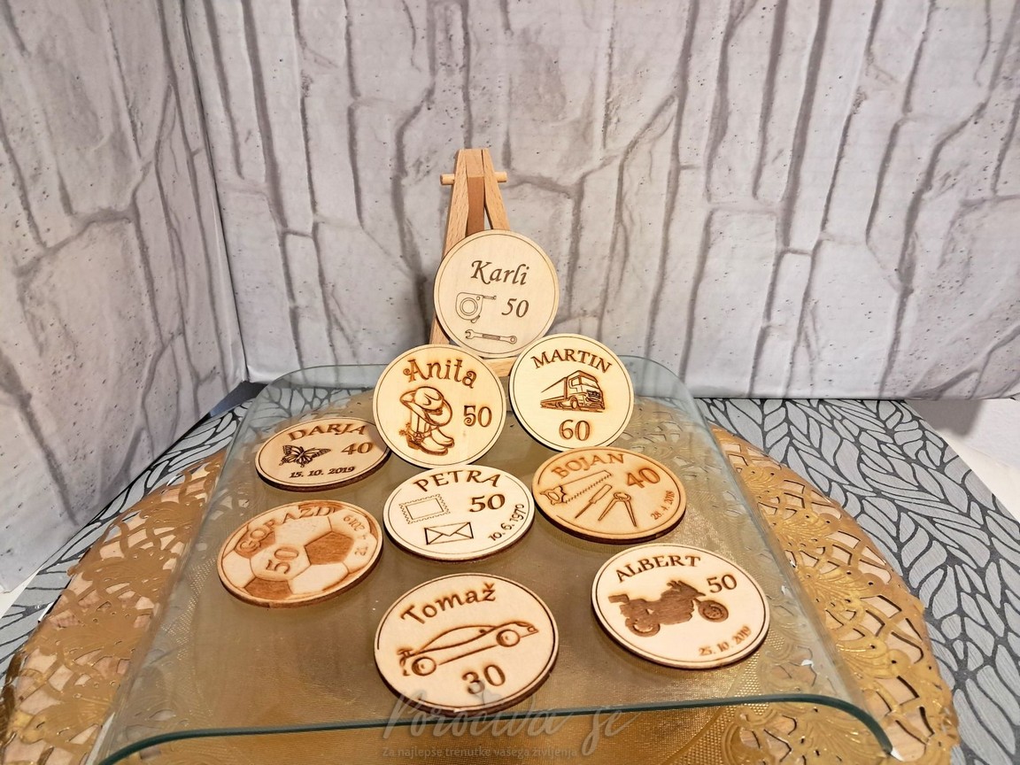 Leseni magneti Okrogli Leseni magneti Okrogli