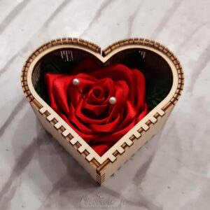 Skrinjica za prstane Srce Vrtnica