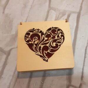 Skrinjica za prstane Srce Čipka