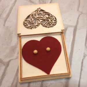 Skrinjica za prstane Srce Čipka