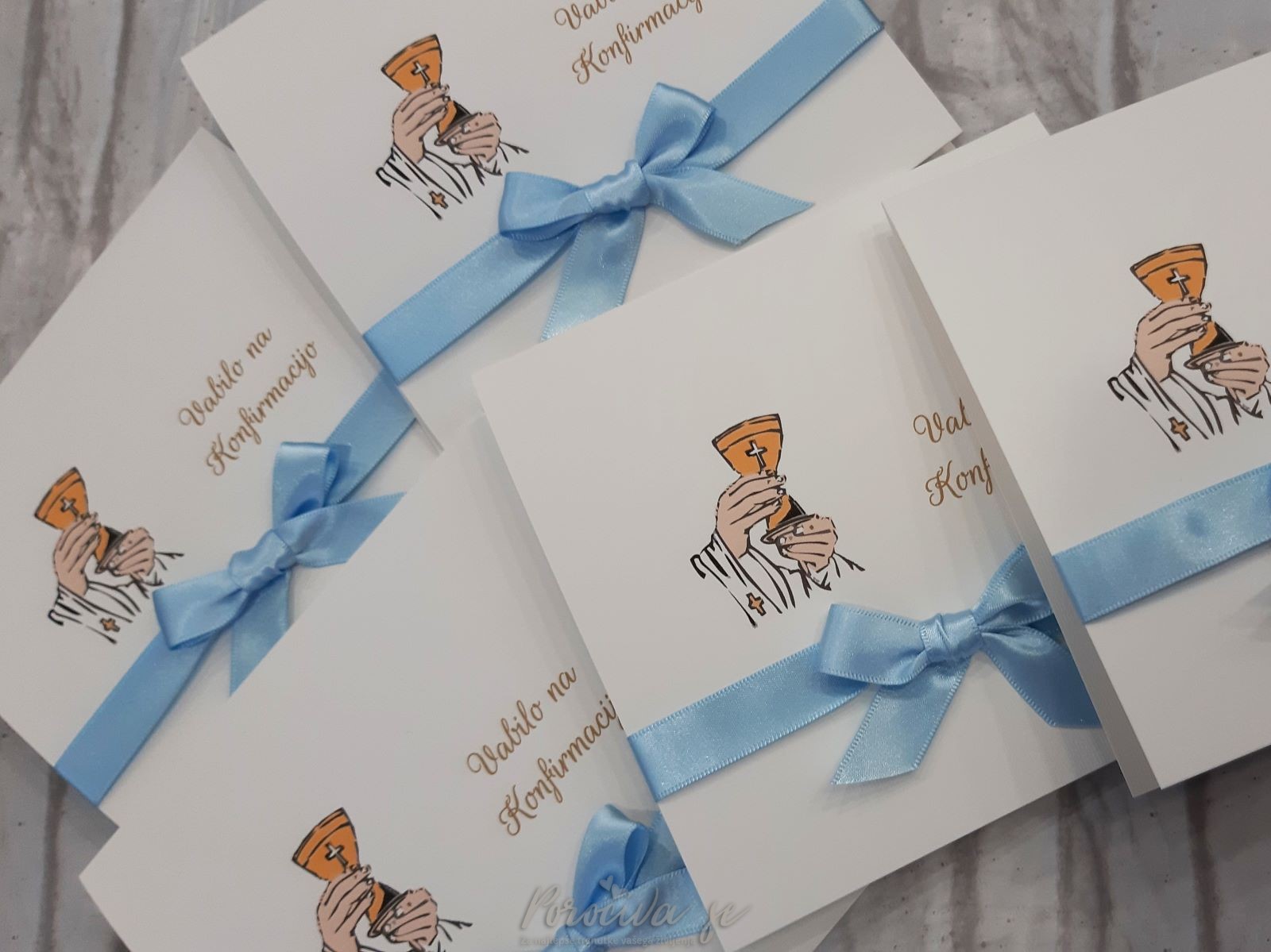 Vabilo na konfirmacijo 6-D, s.modra Vabilo na konfirmacijo 6-D, s.modra