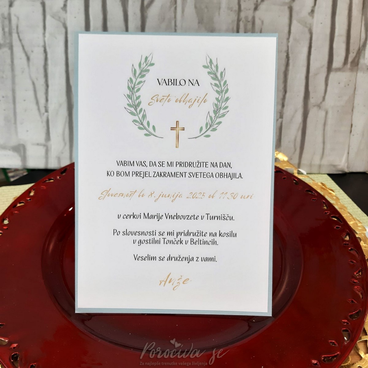 Vabilo za sveti zakrament WR-11 Vabilo za sveti zakrament WR-11