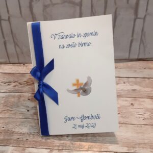 Zahvala za birmo ZB-01, modra