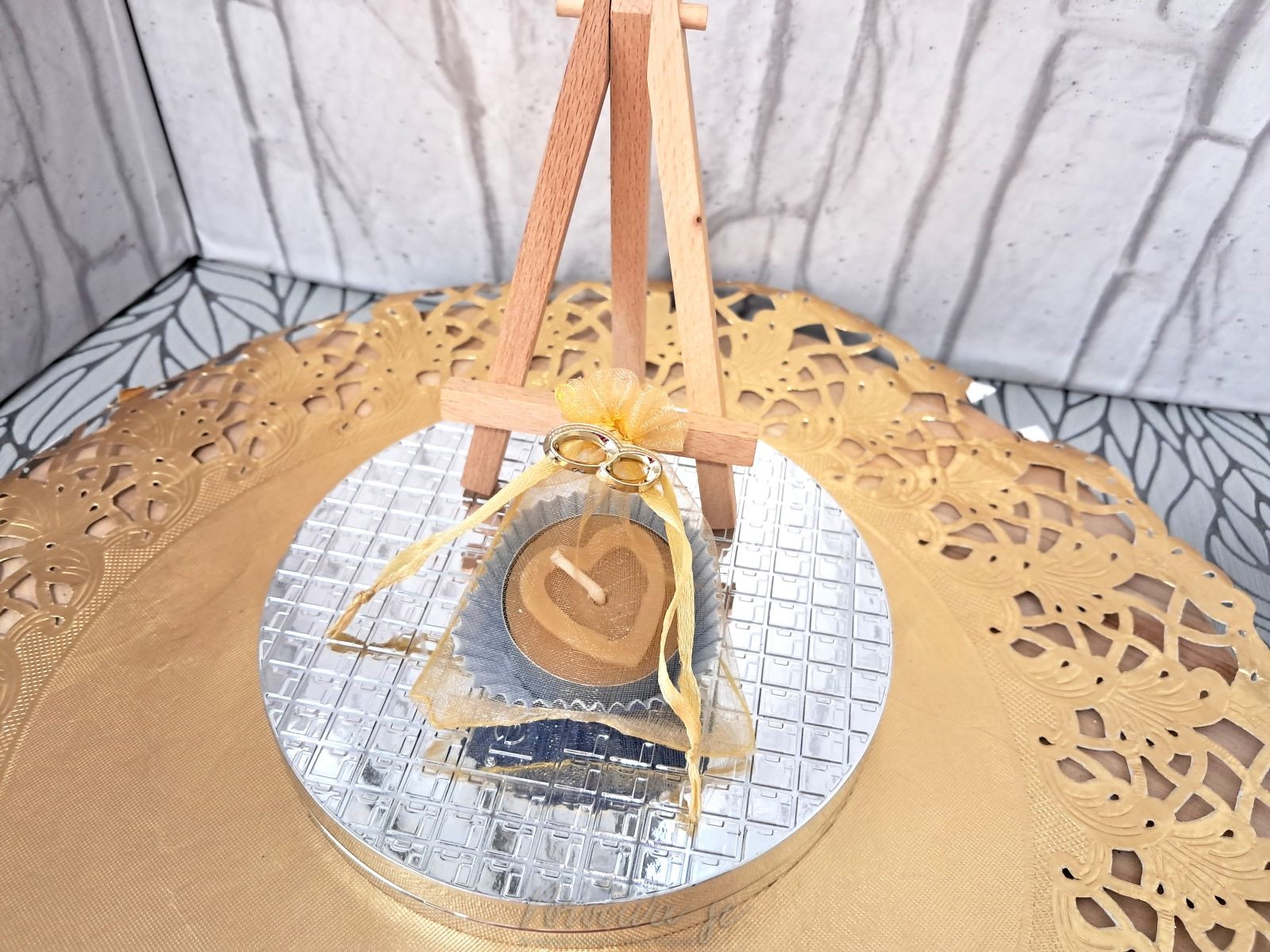 Svečka mini srček s prstani SVE-15 Svečka mini srček s prstani SVE-15